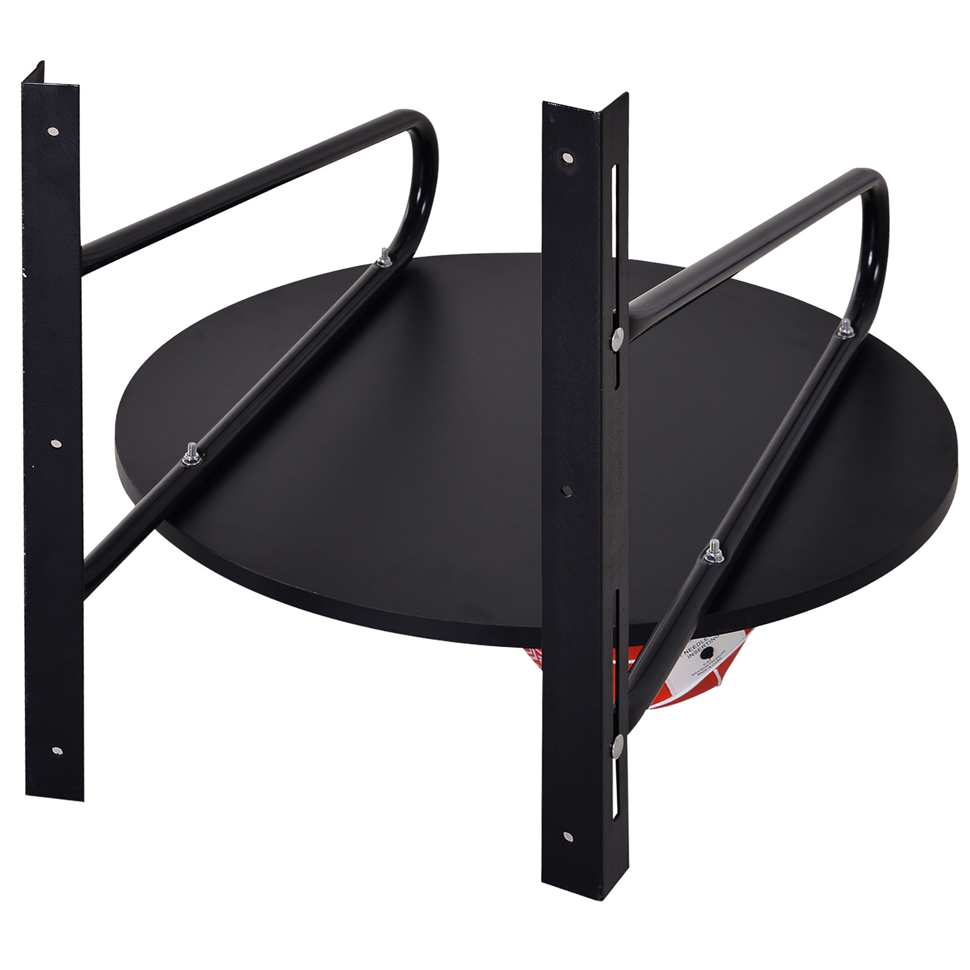 Pera de Boxe com Suporte de Parede – 60x73x80 cm – Preto e Vermelho – Aço, MDF, Couro Sintético
