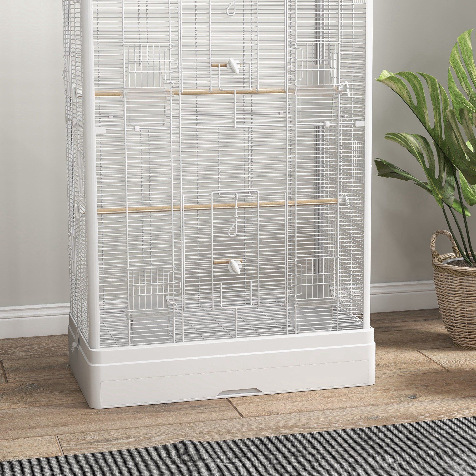 Gaiola para Aves 61x36,5x98 cm Branco