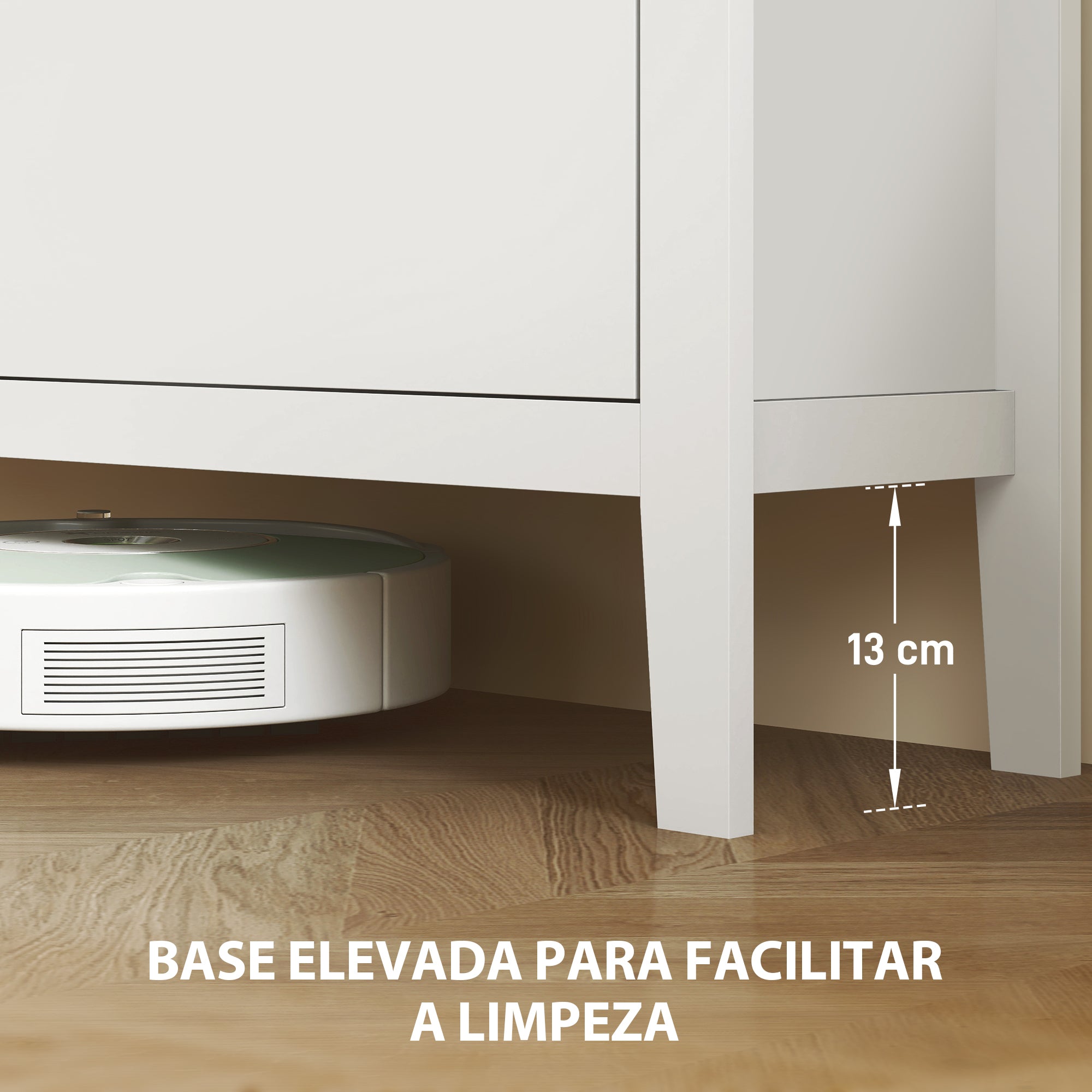 Sapateira Estreita de Entrada com 4 Gavetas Abatíveis - 105x24x95,5 cm - Branco