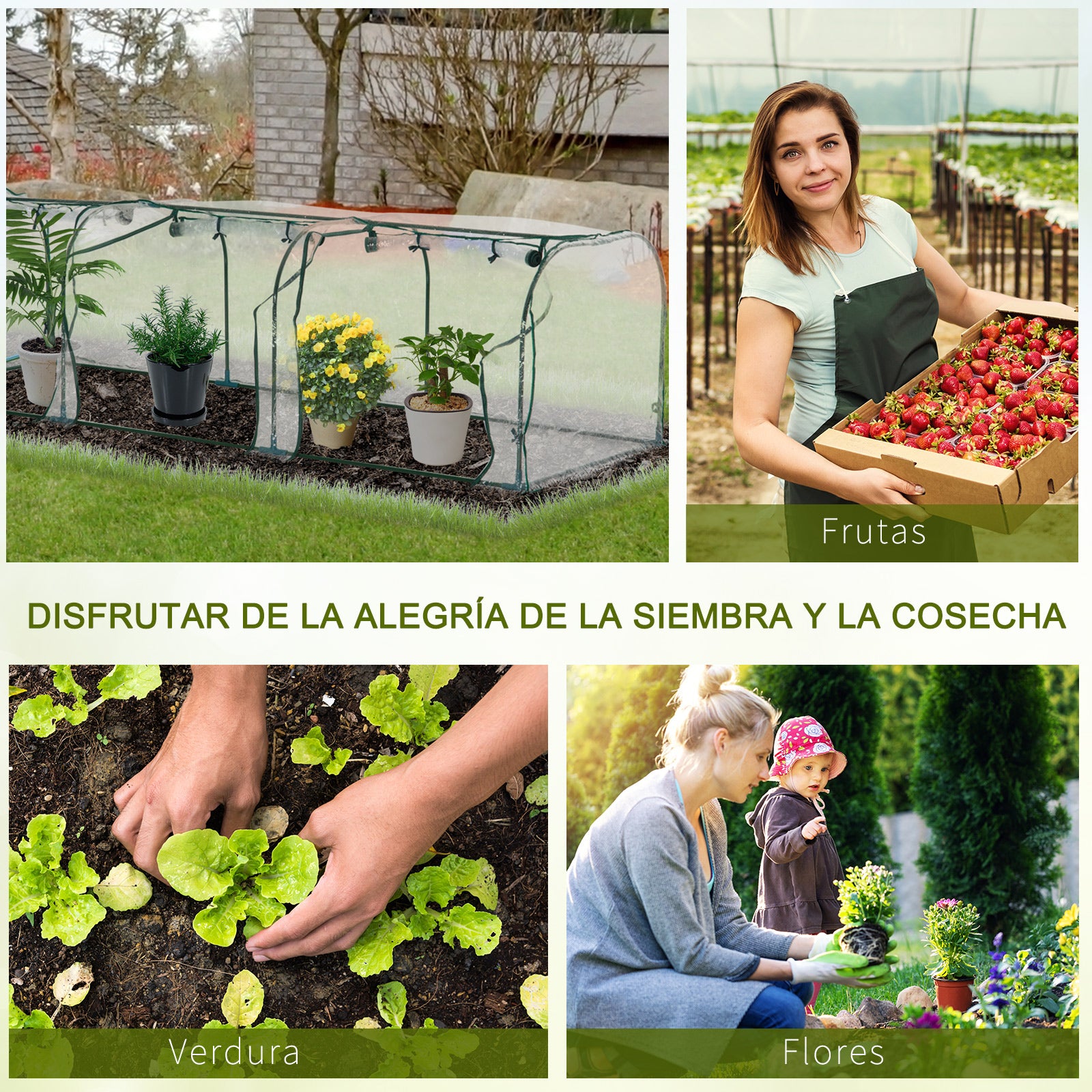 Estufa para Jardim em PVC Transparente 300x100x80 cm - Cor: Transparente