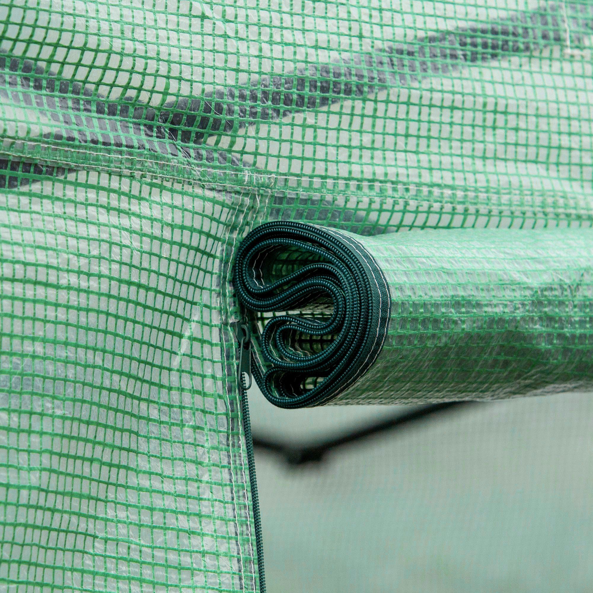 Estufa de Jardim – 397x300x200 cm – Verde – Aço Galvanizado