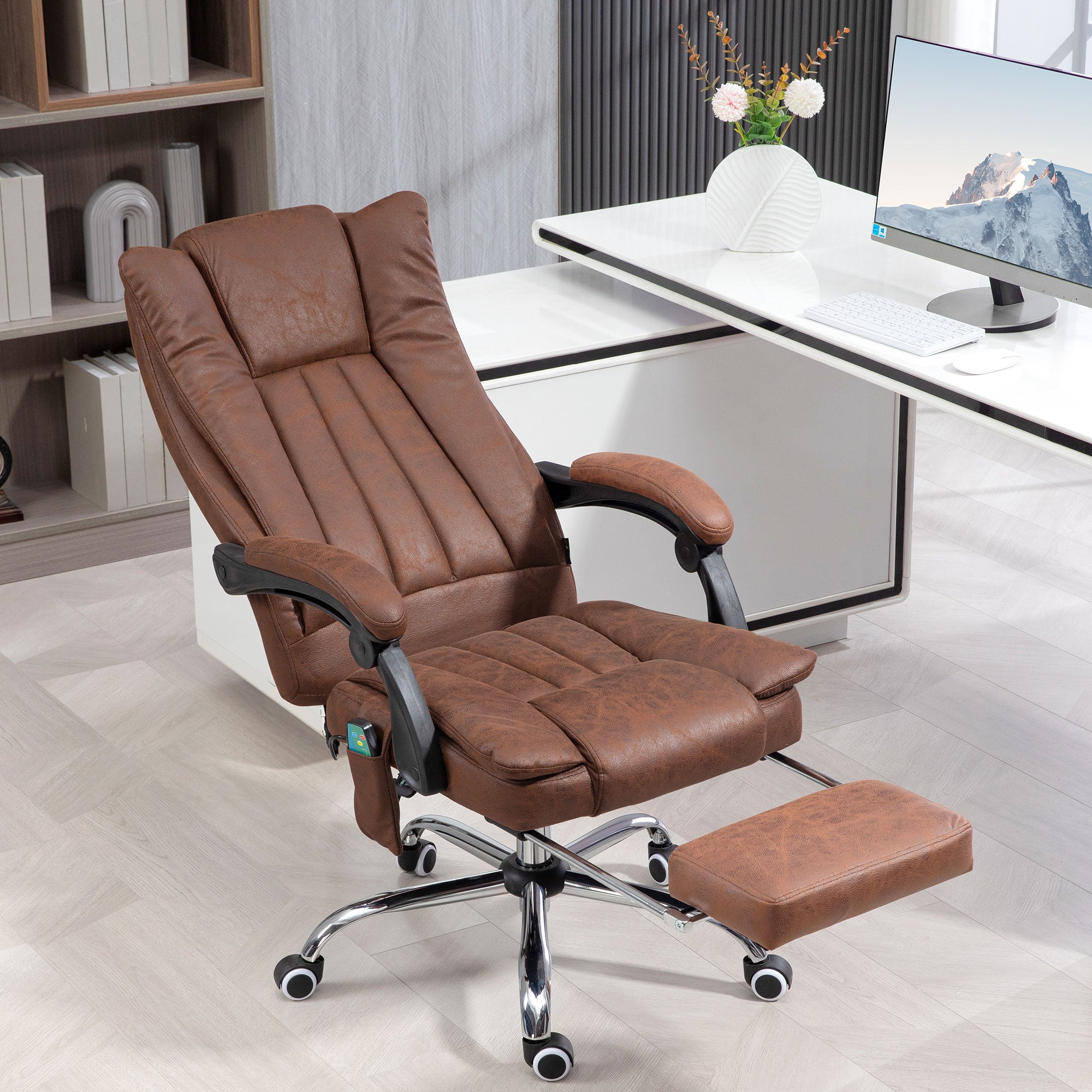 Cadeira de Massagem com 6 Pontos de Massagem - Marrom (62x67x113-120 cm)