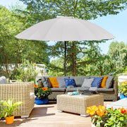 Guarda-Sol de Jardim Cinza Claro Ø250x240 cm