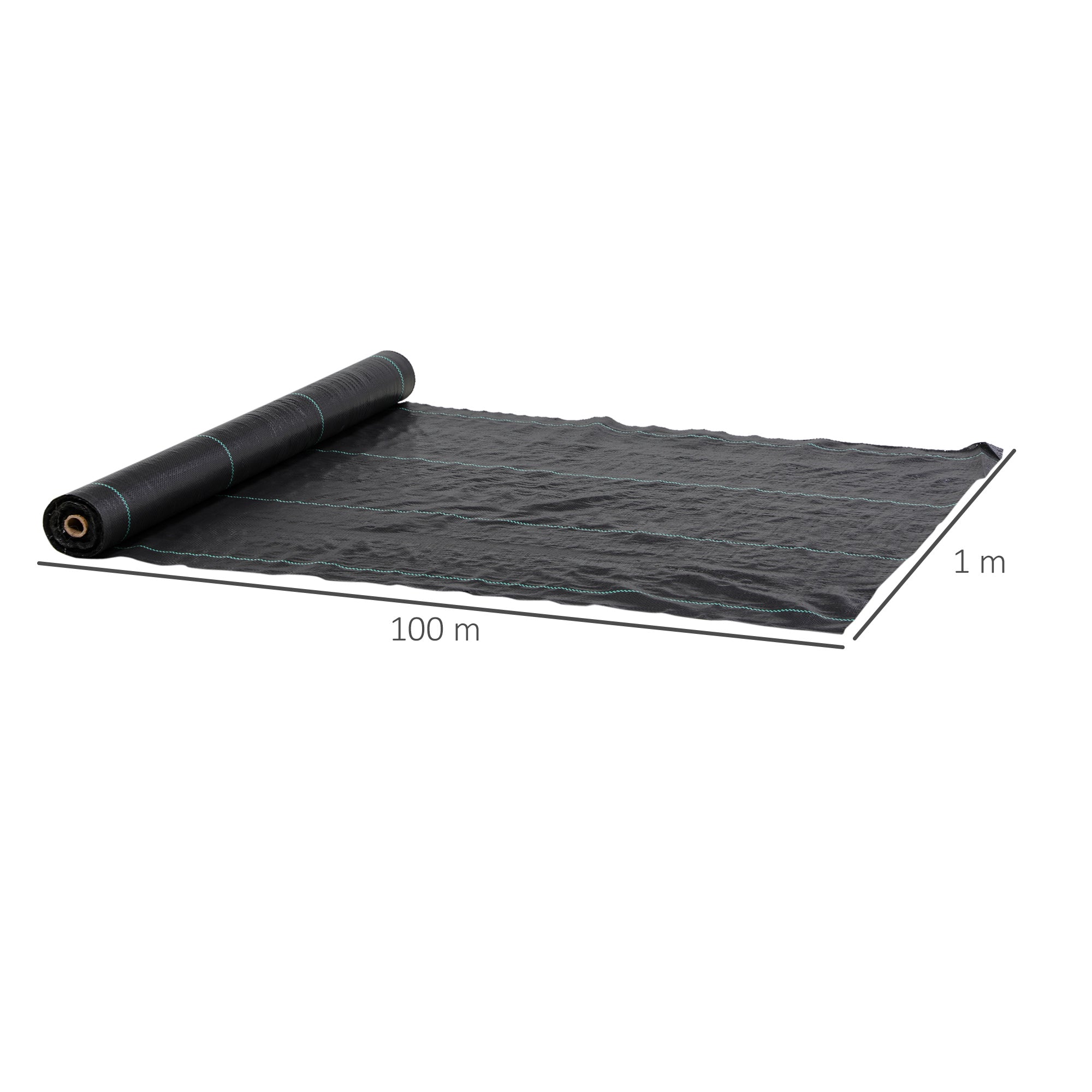 Rolo de Malha Anti-Ervas – 100x100 cm – Preto – Polipropileno