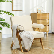 Poltrona Estofada Creme 73x70x80 cm