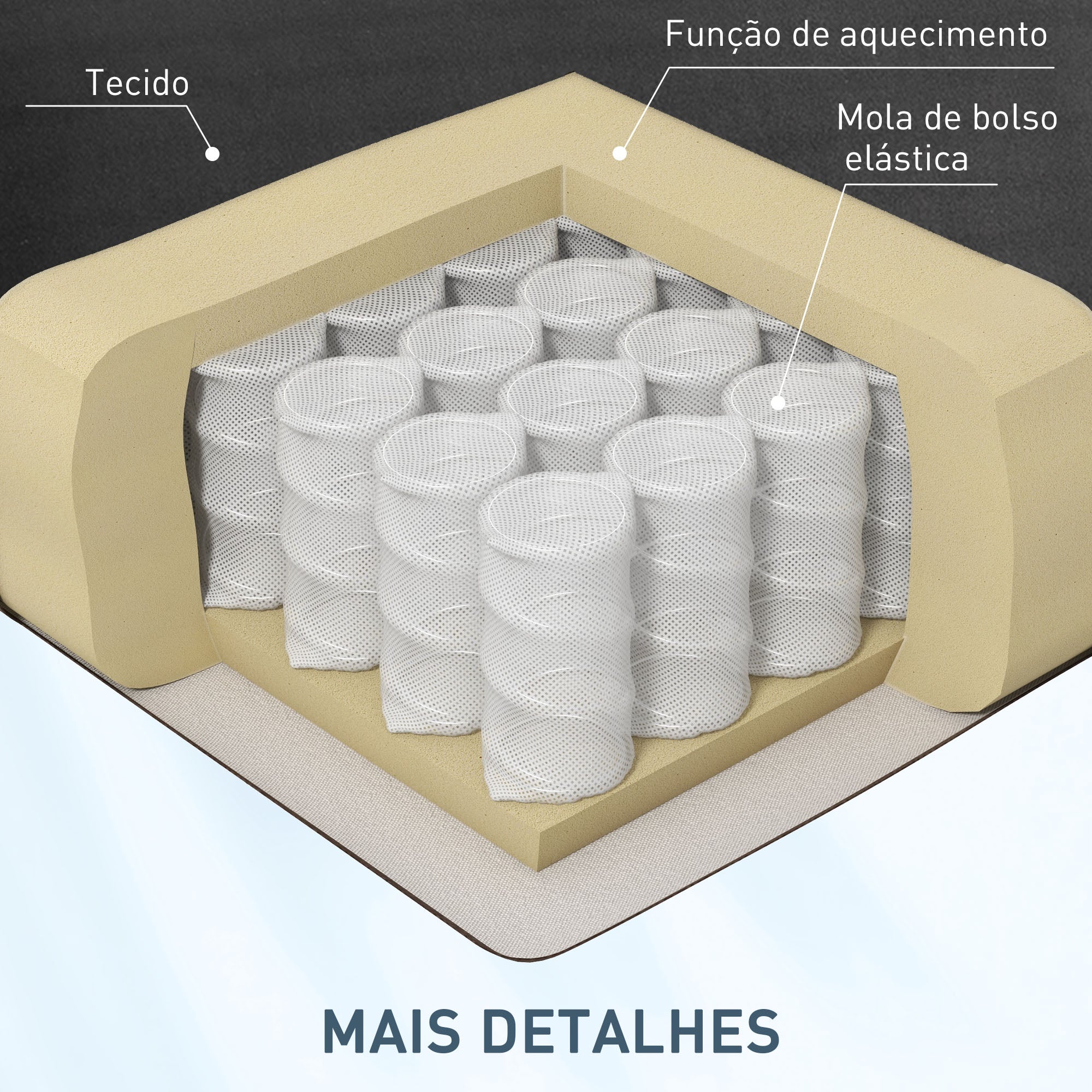 Poltrona de Massagem Relax Reclinável – 78x83x101 cm – Cor Preto – Tecido e Madeira de Álamo