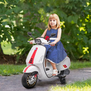 Moto Elétrica para Crianças 3-6 Anos Branca 107x47x73 cm