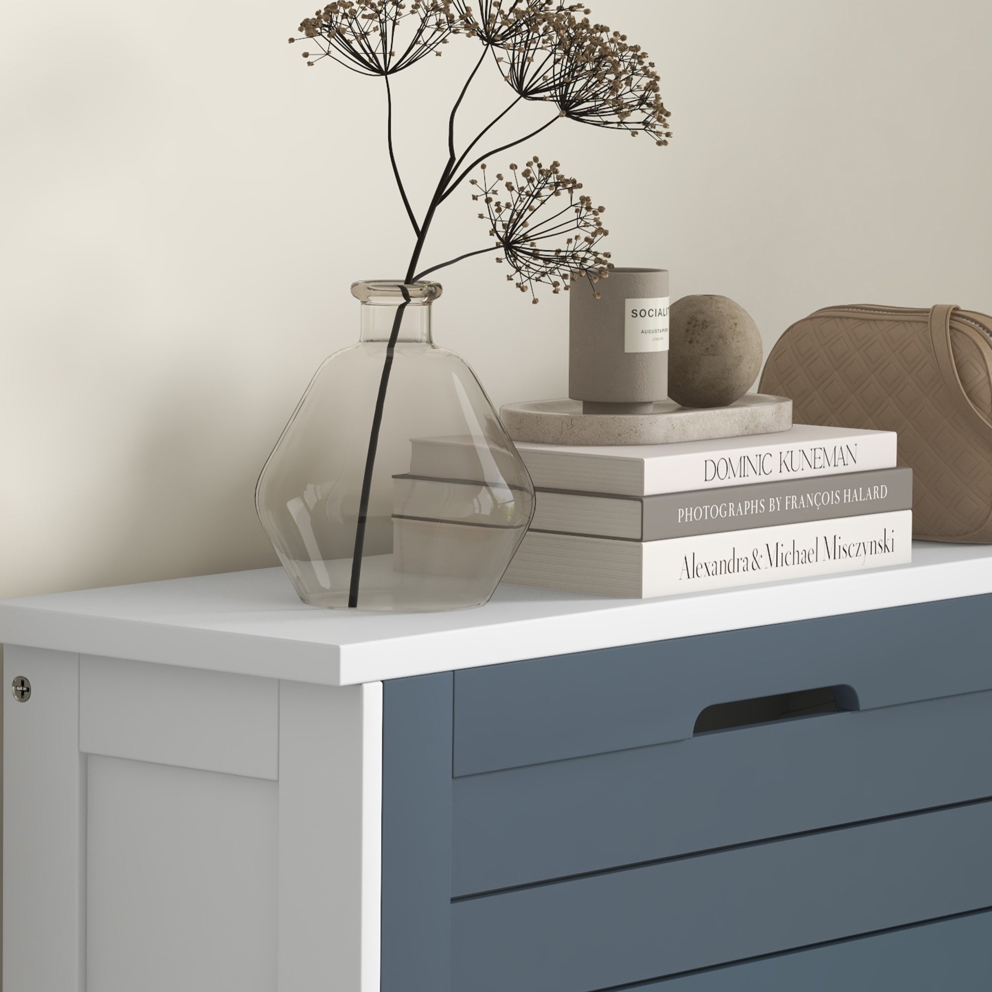 Sapateira Estreita com 3 Compartimentos – 53x18x108,5 cm – Cinza e Branco – MDF