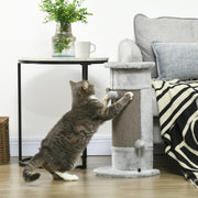 Poste de Arranhar para Gatos Cinza 34x25,5x58 cm - Diversão Garantida para o seu Felino