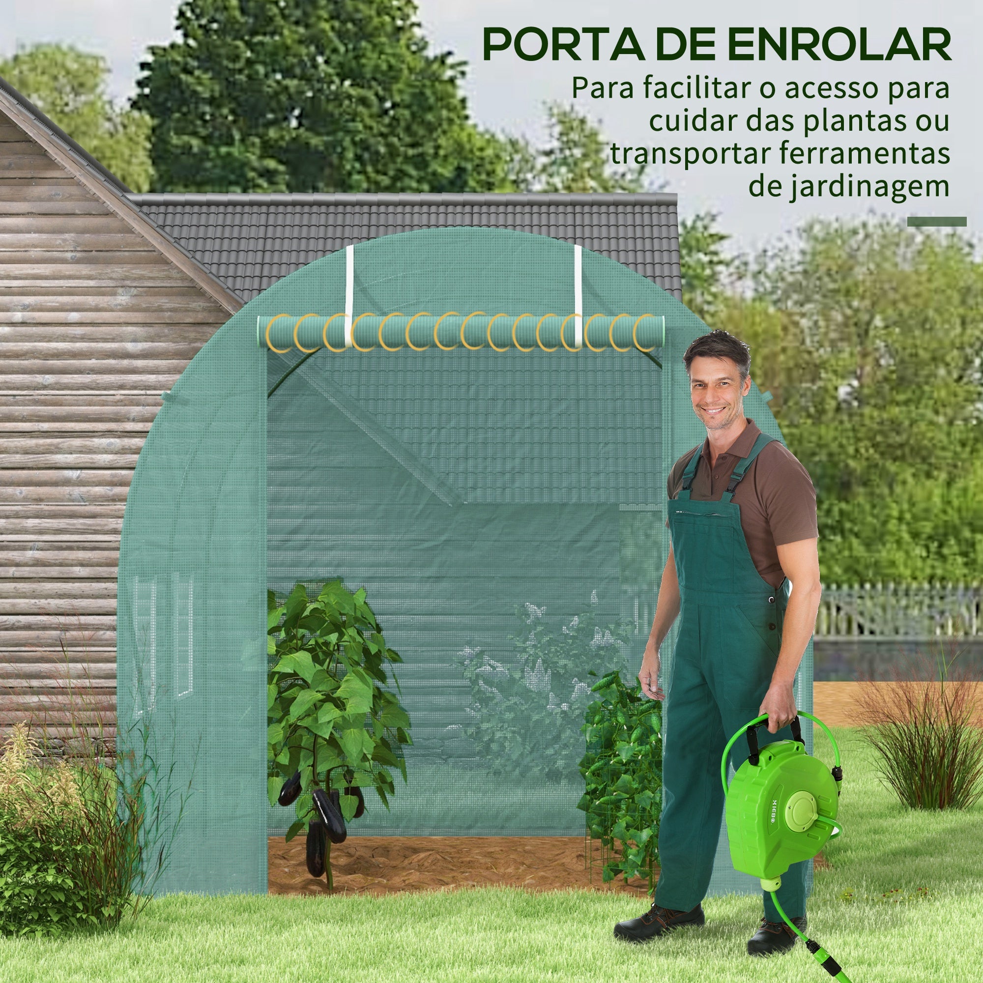 Estufa de Jardim 245x200x198cm Verde