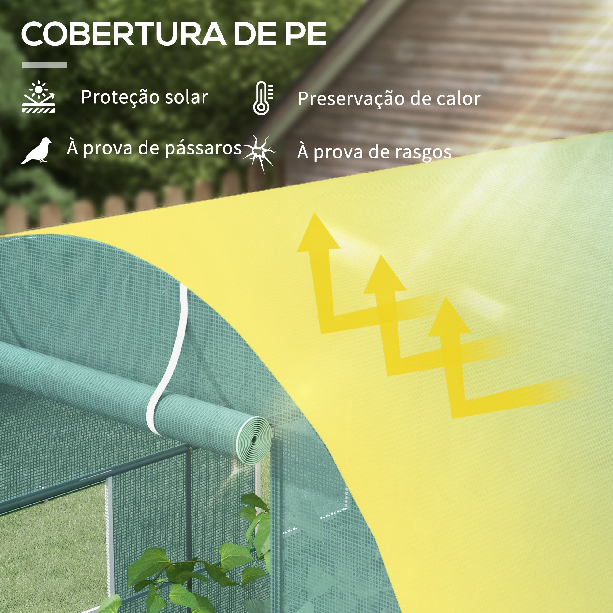 Estufa de Jardim 245x200x198cm Verde