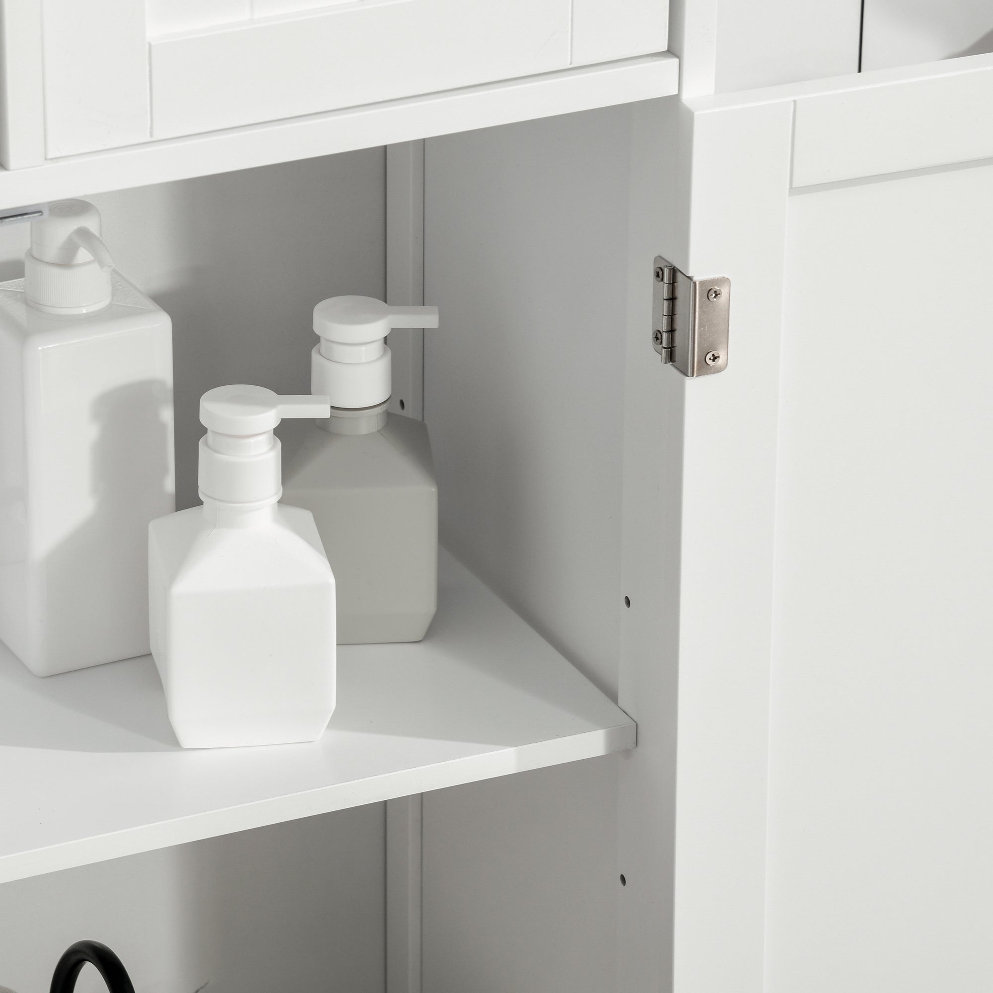 Armário de Casa de Banho Multifuncional – 60x30x108,8 cm – Branco – MDF