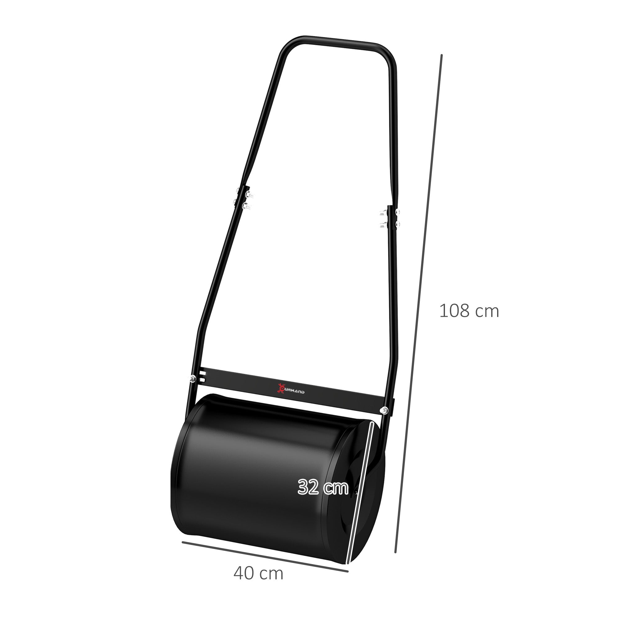 Rolo de Jardim com Medidas 32x40cm - Cor Preto