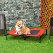 Cama Elevada para Animais de Estimação – 91,5x76,2x18cm – Vermelho – Metal e Tecido Oxford