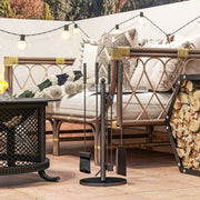 Conjunto de Ferramentas para Lareira – Ø25x54 cm – Preto – Metal