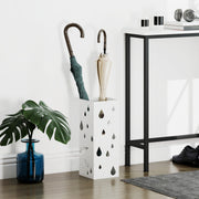 Suporte para Guarda-Chuvas – 15,5x15,5x41 cm – Branco – Aço galvanizado