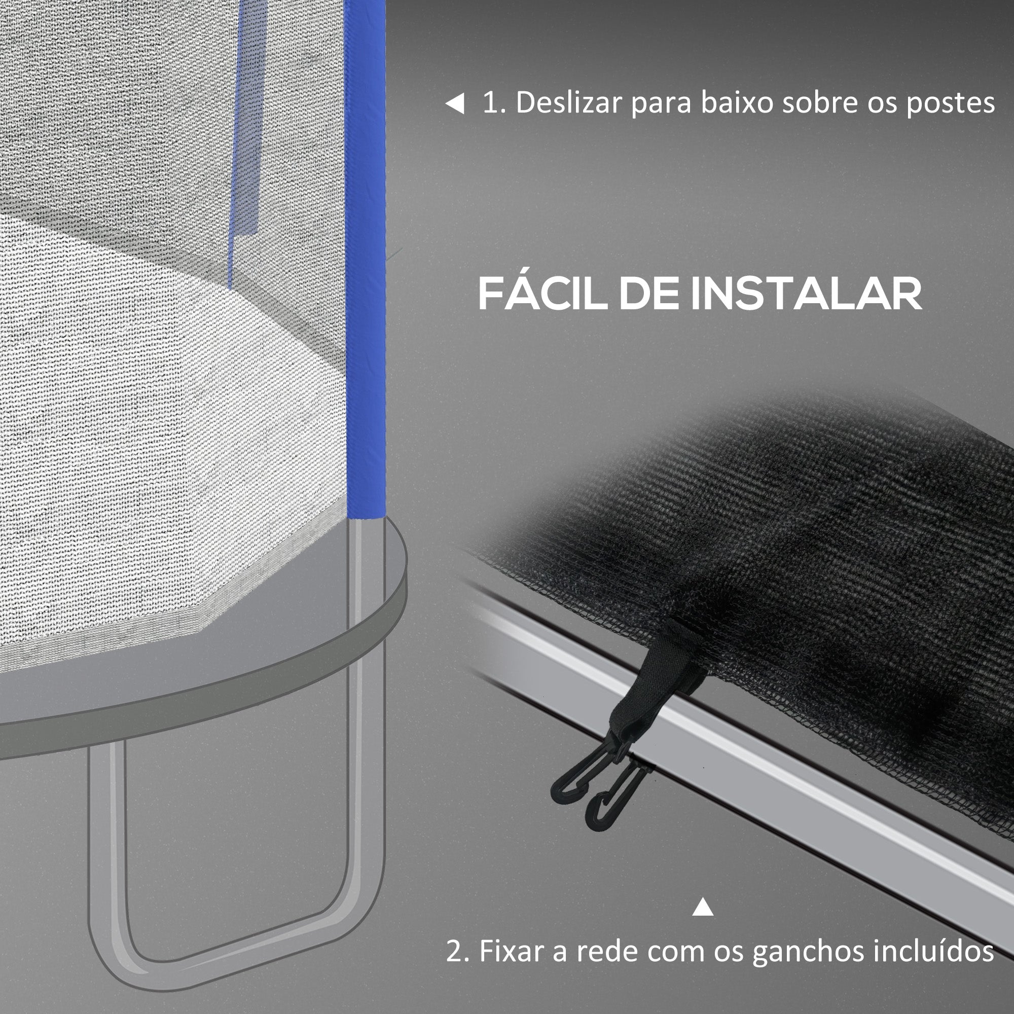Rede de Segurança para Trampolim Ø305x180 cm - Azul