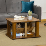 Mesa Auxiliar Multifuncional 79x59x45.5 cm - Castanho Rústico
