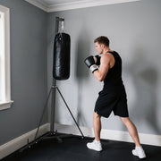 Suporte para Saco de Boxe de Pé Ajustável 170x90x182-225 cm - Preto