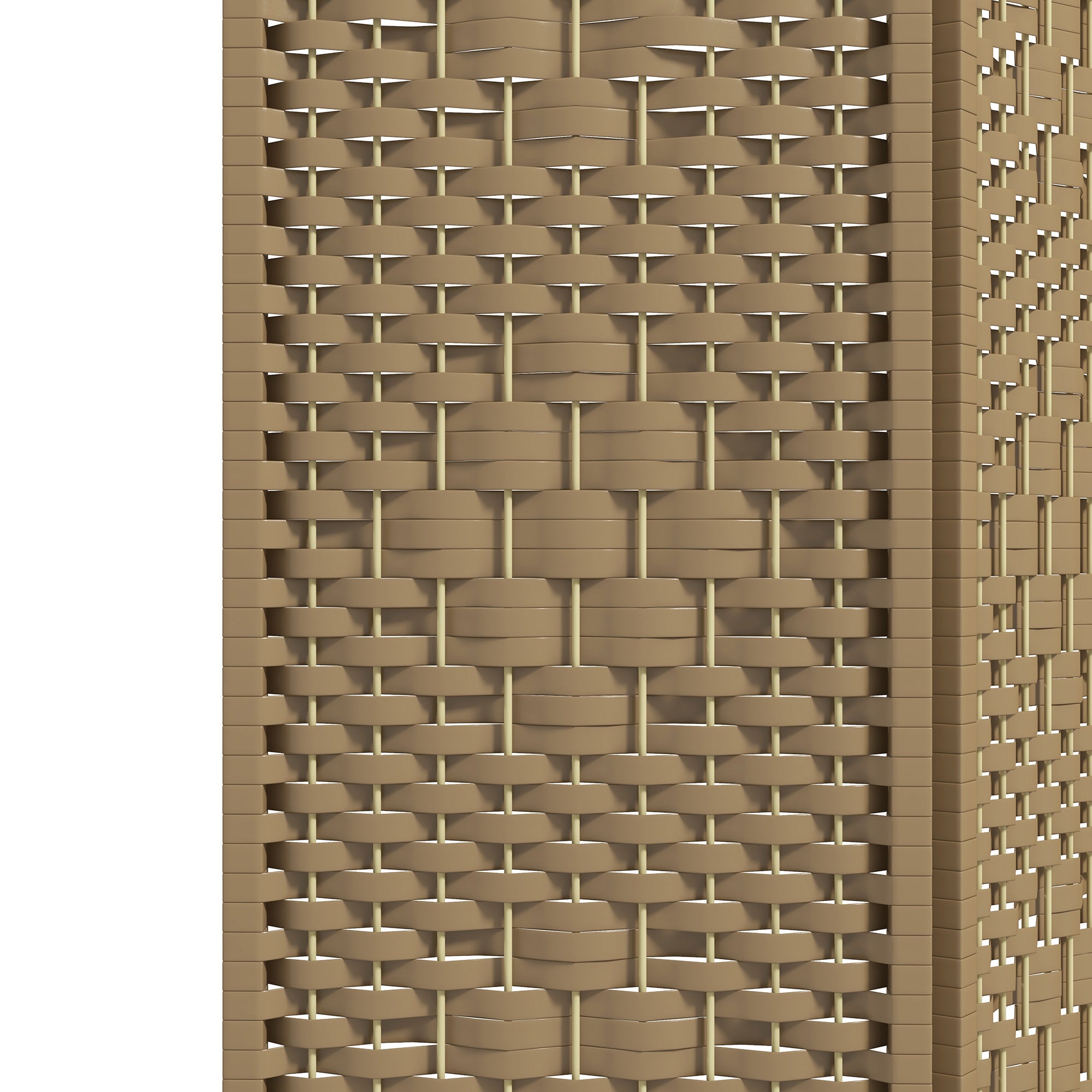 Biombo de 6 Painéis – 240x170 cm – Cor de Madeira Natural – Bambu e Madeira