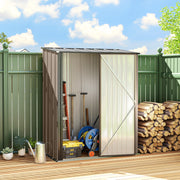 Abrigo de Jardim – 161.5x94.5x196cm – Marrom – Aço Galvanizado
