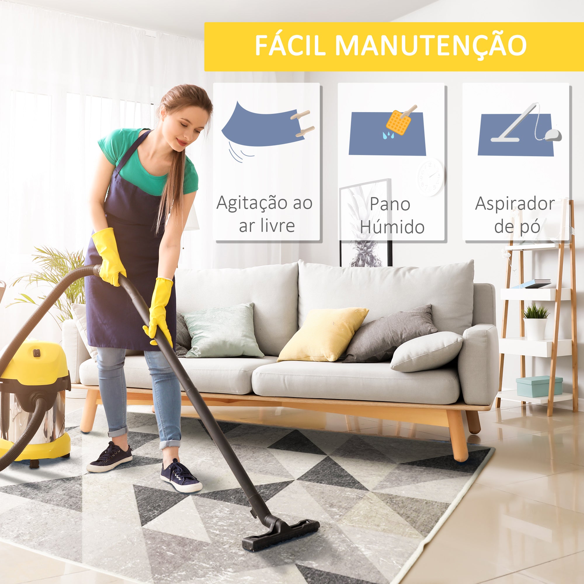 Tapete Geométrico – 230x160cm – Multicor – Poliester