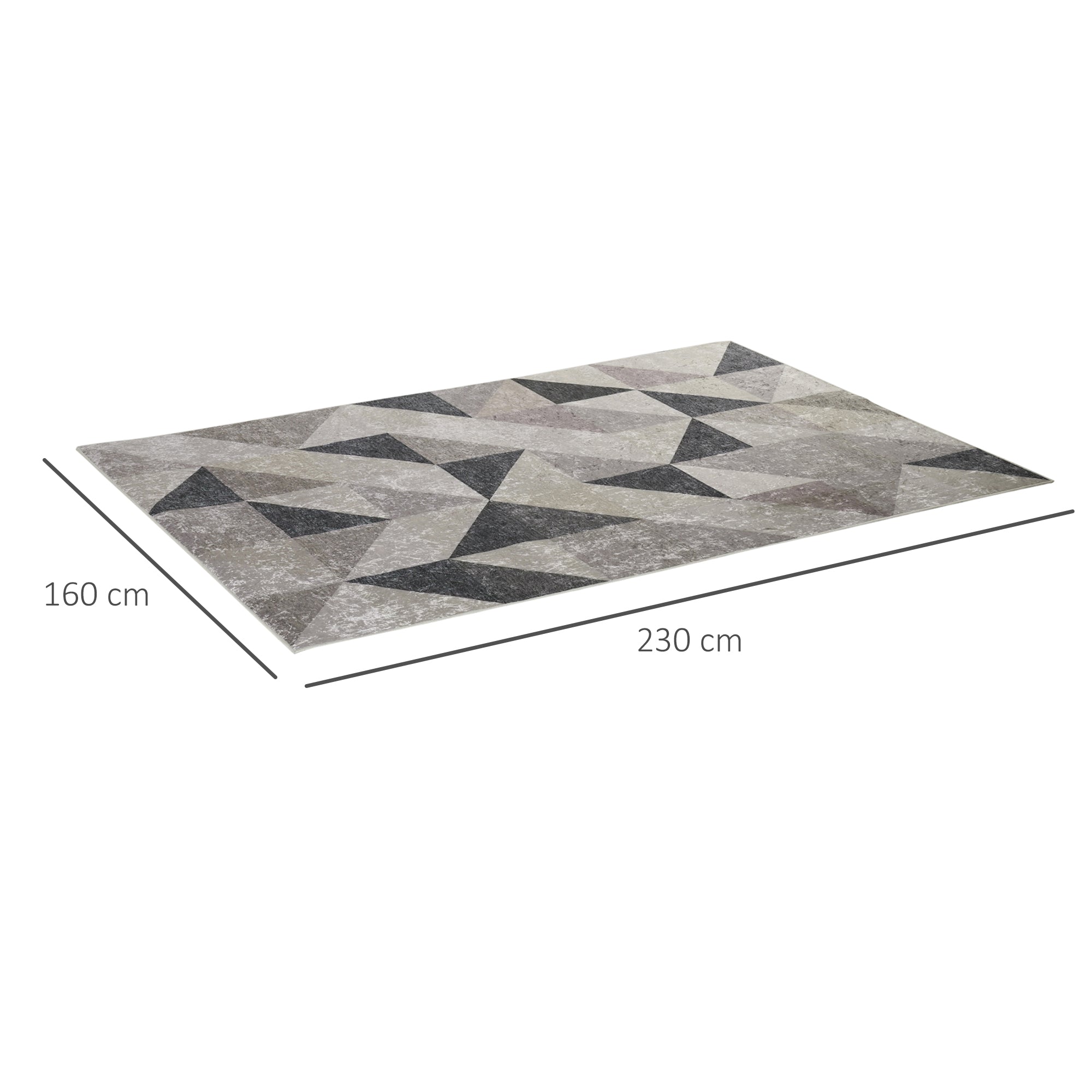 Tapete Geométrico – 230x160cm – Multicor – Poliester
