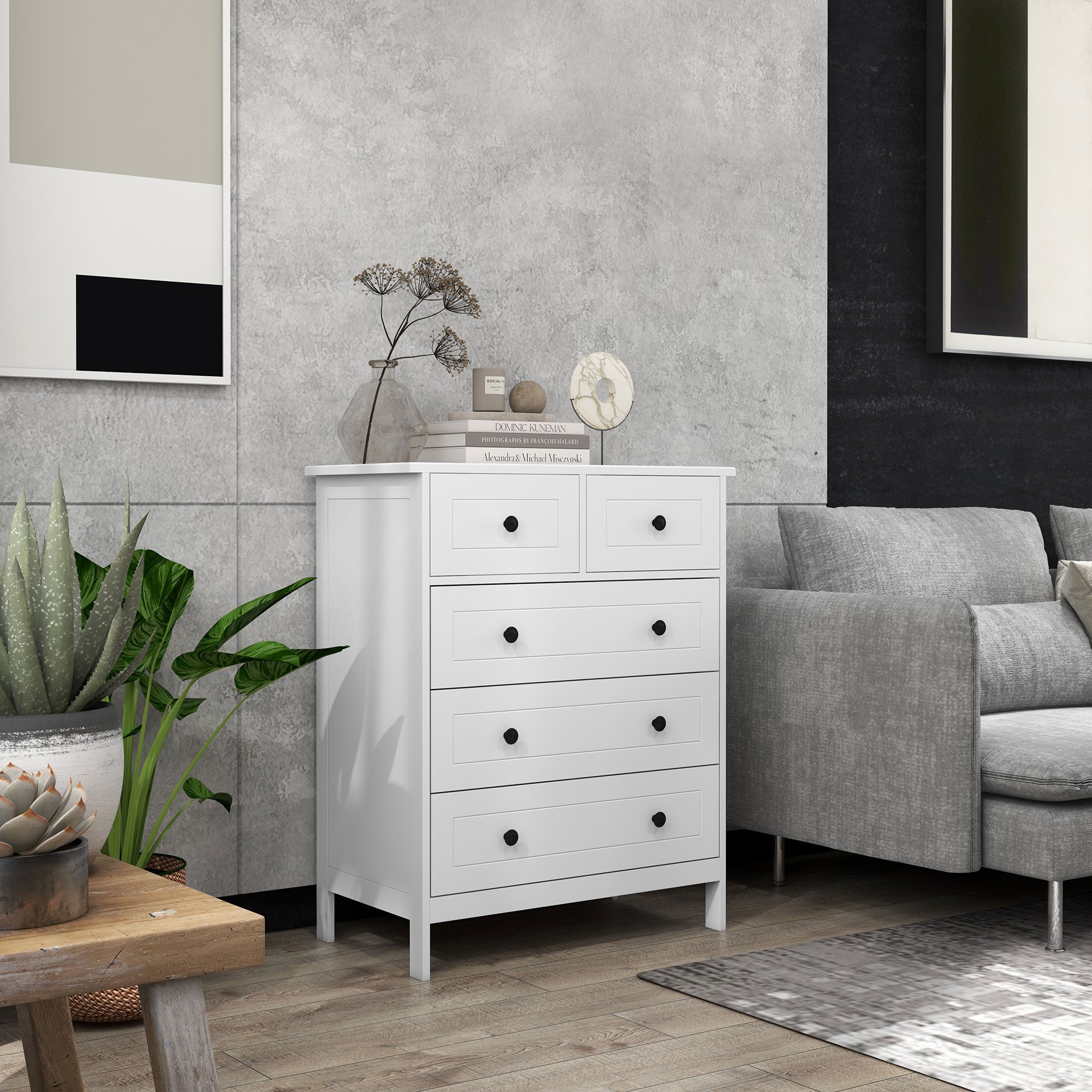 Cómoda – 74x40x91 cm – Branca – MDF