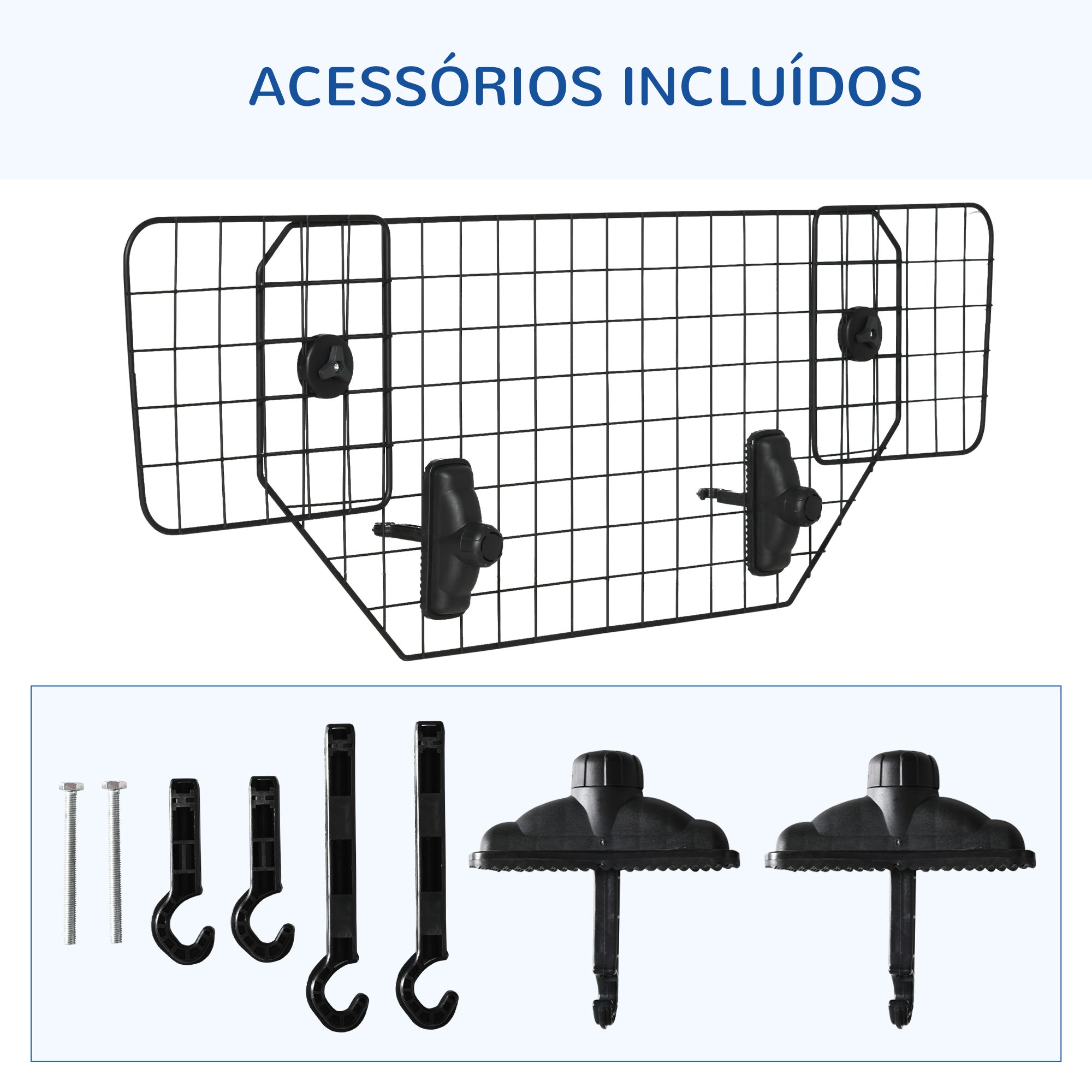 Grade de Segurança para Cães Ajustável 90-120cm – Preto – Aço
