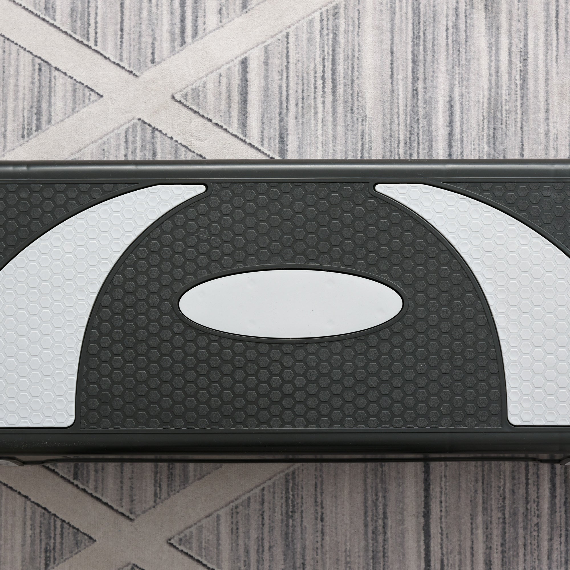 Step Aeróbico Plataforma Step Preto e Cinza 80x31x10-20cm