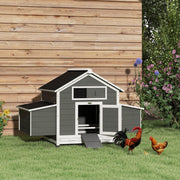 Galinheiro Exterior em Madeira – 150x100x96,5 cm – Cinzento