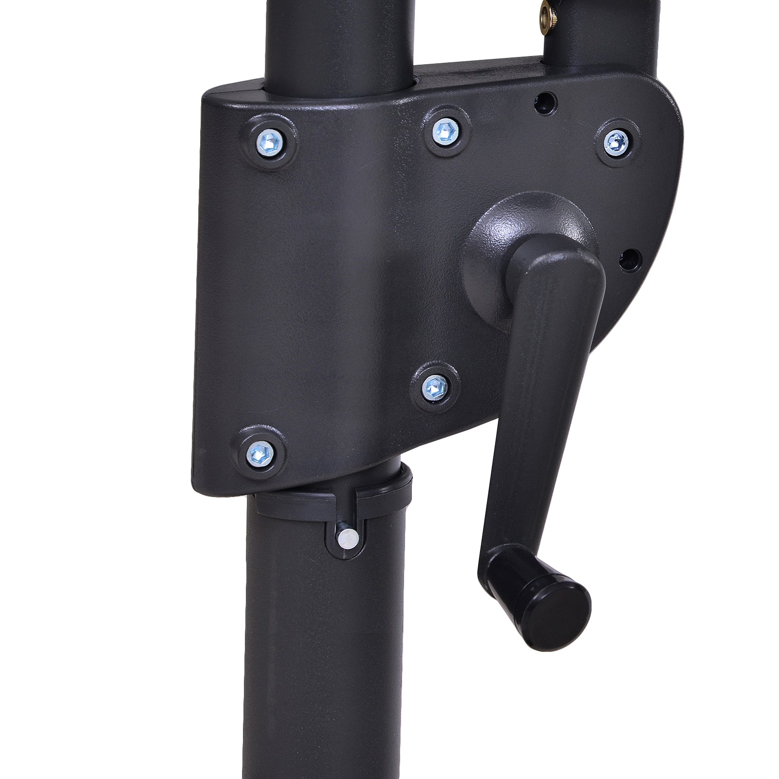 Chapéu de Sol Duplo – 270x440x250cm – Cinzento – Metal e Poliéster