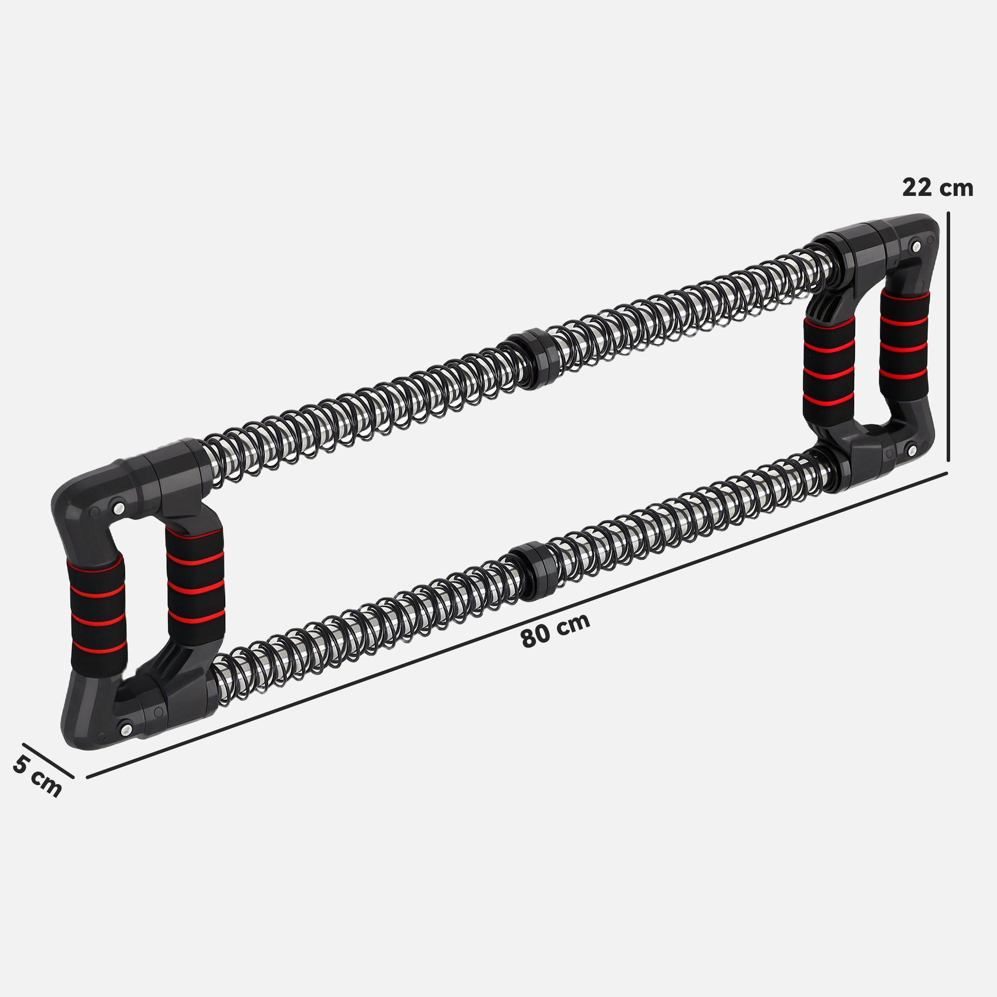 Expansor de Peito Ajustável – 80x22x5 cm – Preto – Aço inoxidável e PP