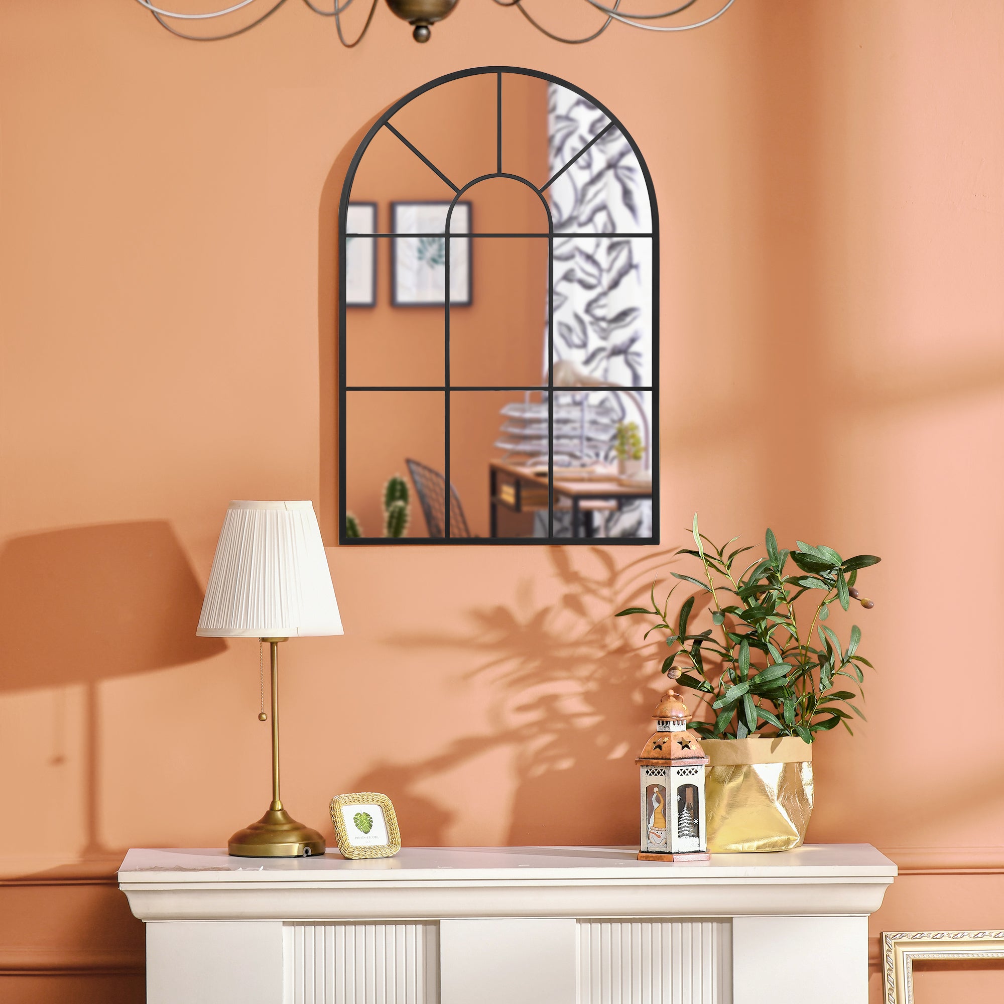 Espelho Decorativo de Parede 60x91 cm - Cor Preto