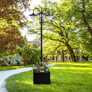 Candeeiro Solar para Exterior – 60x55x189 cm – Preto – Polipropileno, ABS, Aço Inoxidável, Liga de Alumínio