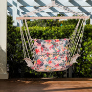 Cadeira Rede Suspensa Estampa Floral Multicor 100x106cm