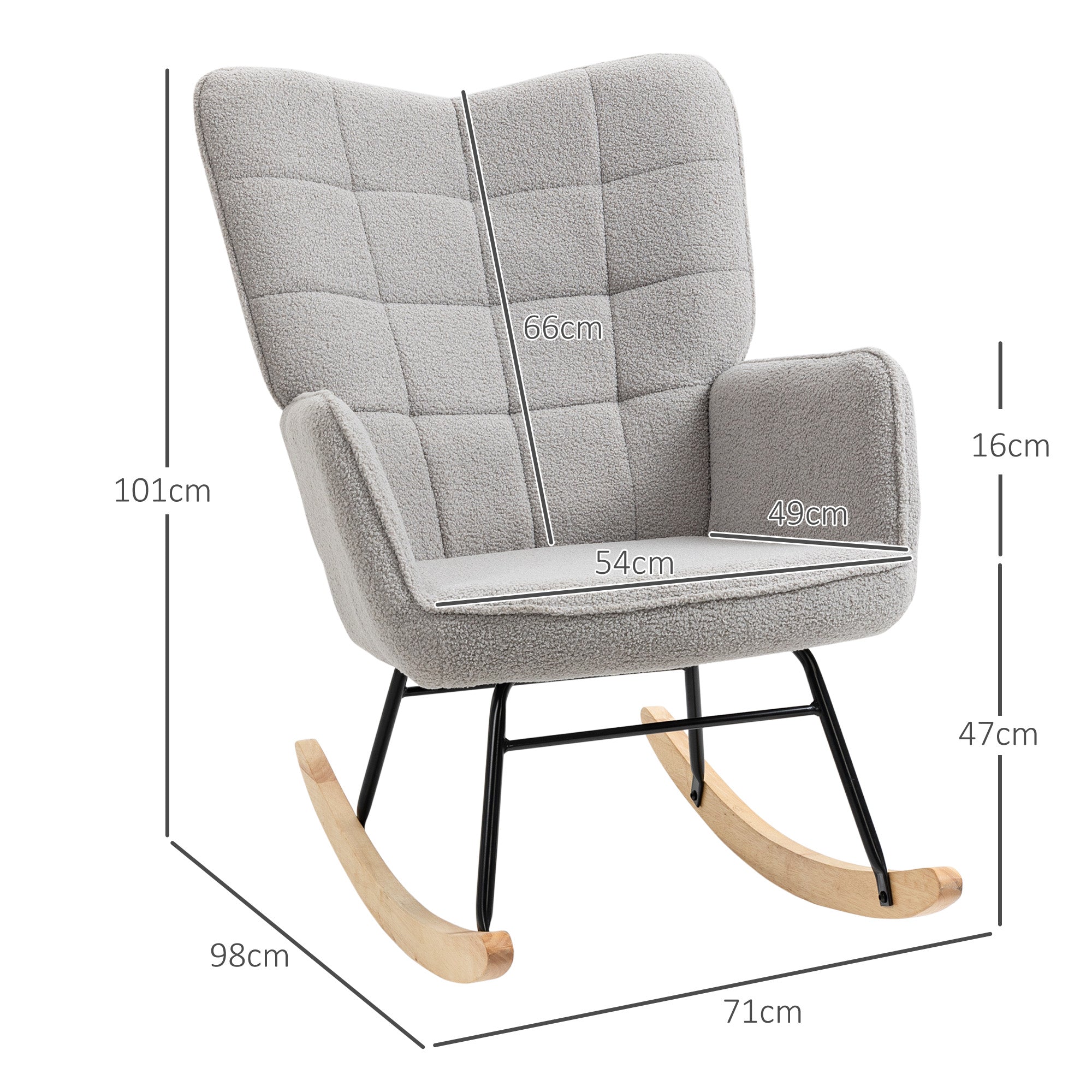 Poltrona Baloiço Cinza 71x92x101 cm