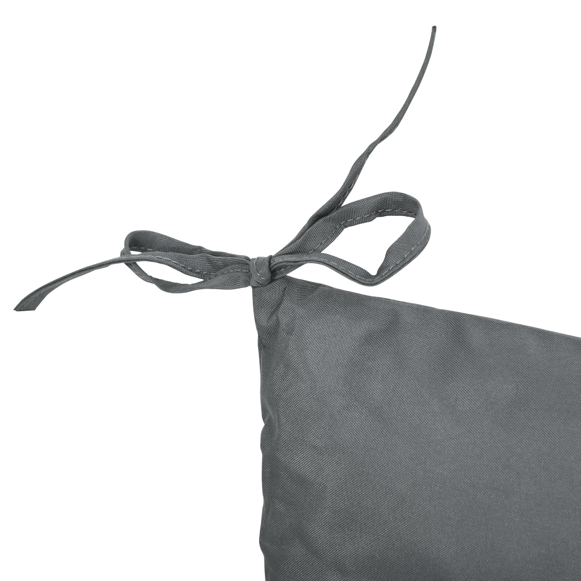 Conjunto de 2 Almofadas de Cadeira 50x98x8 cm Cinza Escuro