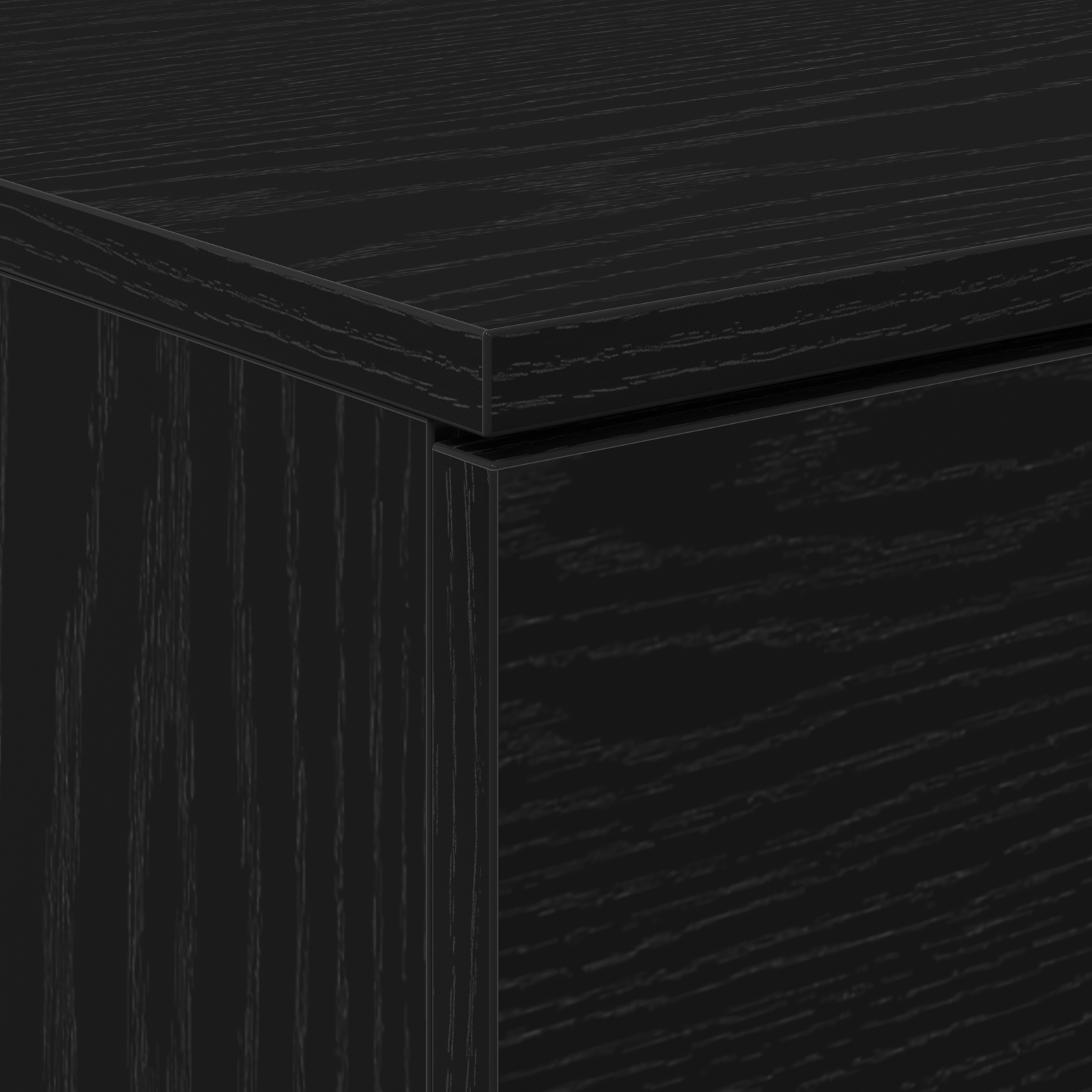 Armário de Cabeceira com gaveta Carvalho preto 40 x 65 x 65 cm