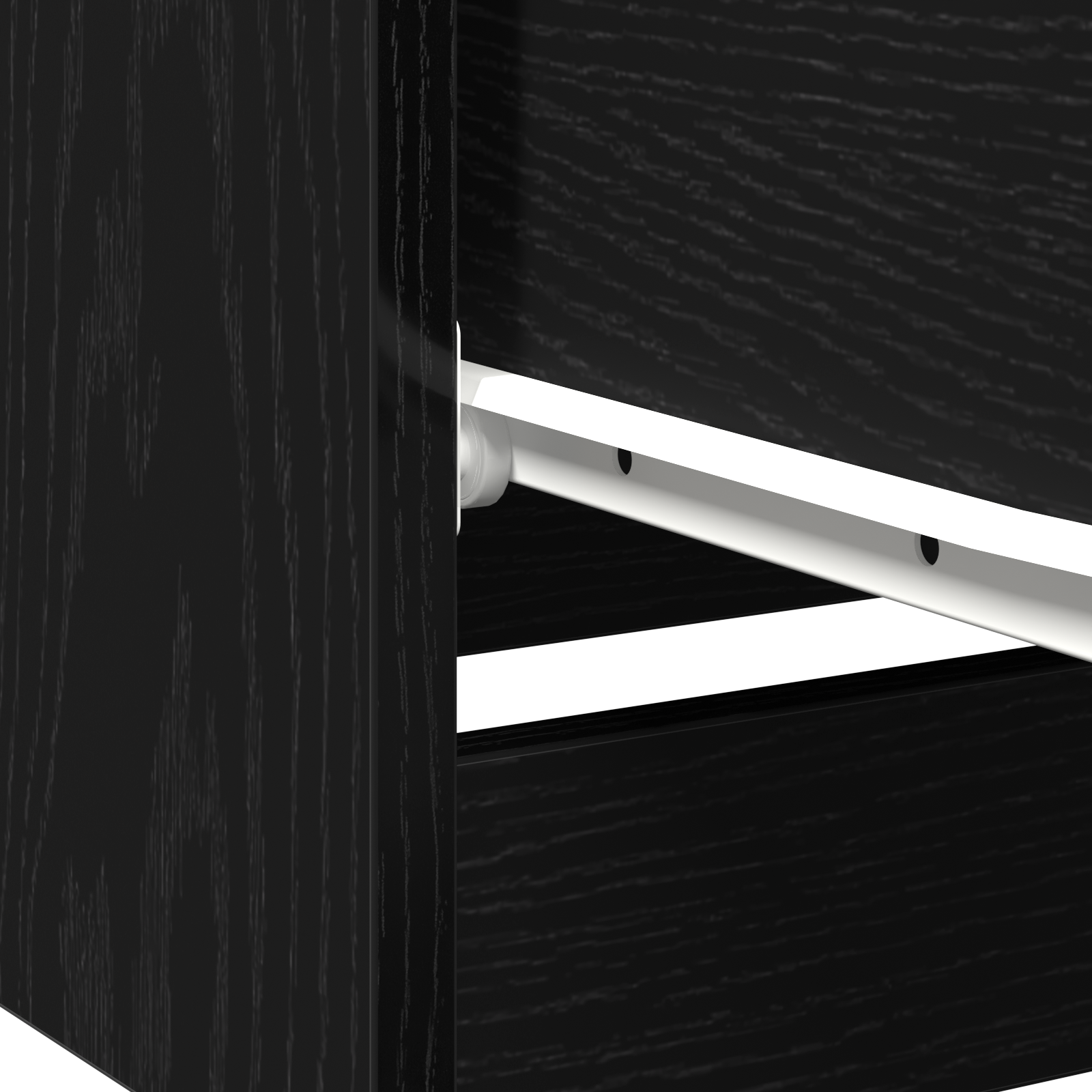 Armário de Cabeceira com gaveta Carvalho preto 40 x 65 x 65 cm