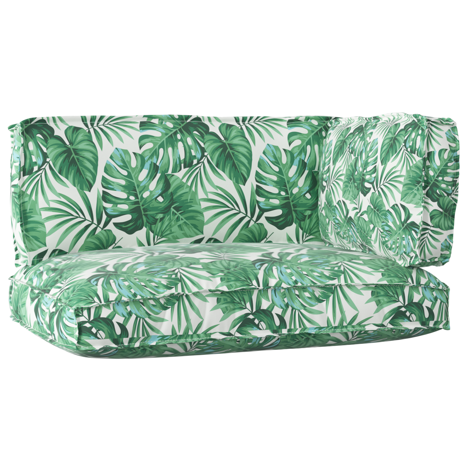 Conjunto de Almofadas para Palete Floral 3 pcs Padrão de folhas
