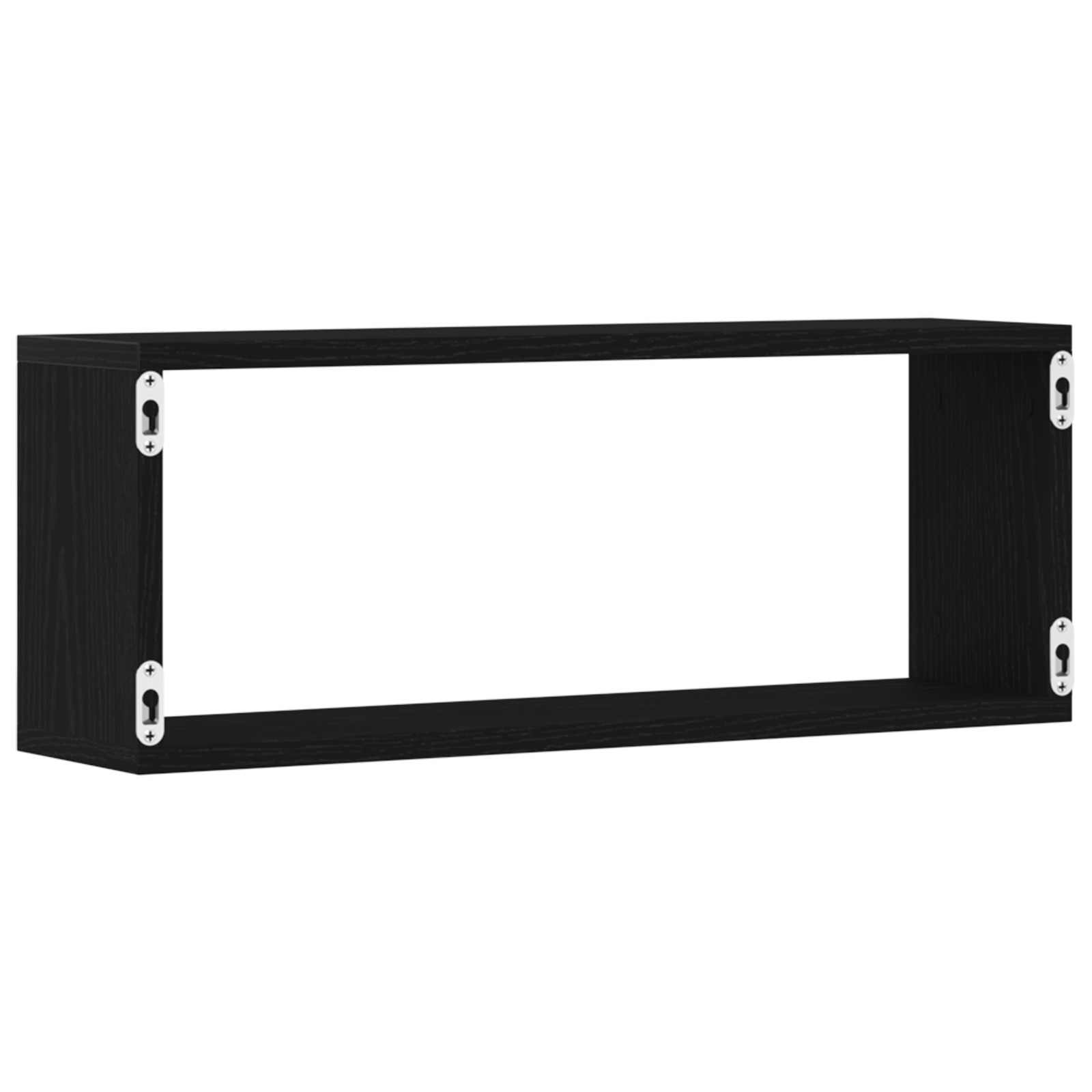 Prateleiras de Parede 4 pcs Carvalho preto 60 x 15 x 23 cm