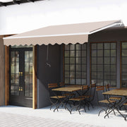 Toldo Manual Retrátil 295x200 cm Bege - Proteção Solar e Impermeável