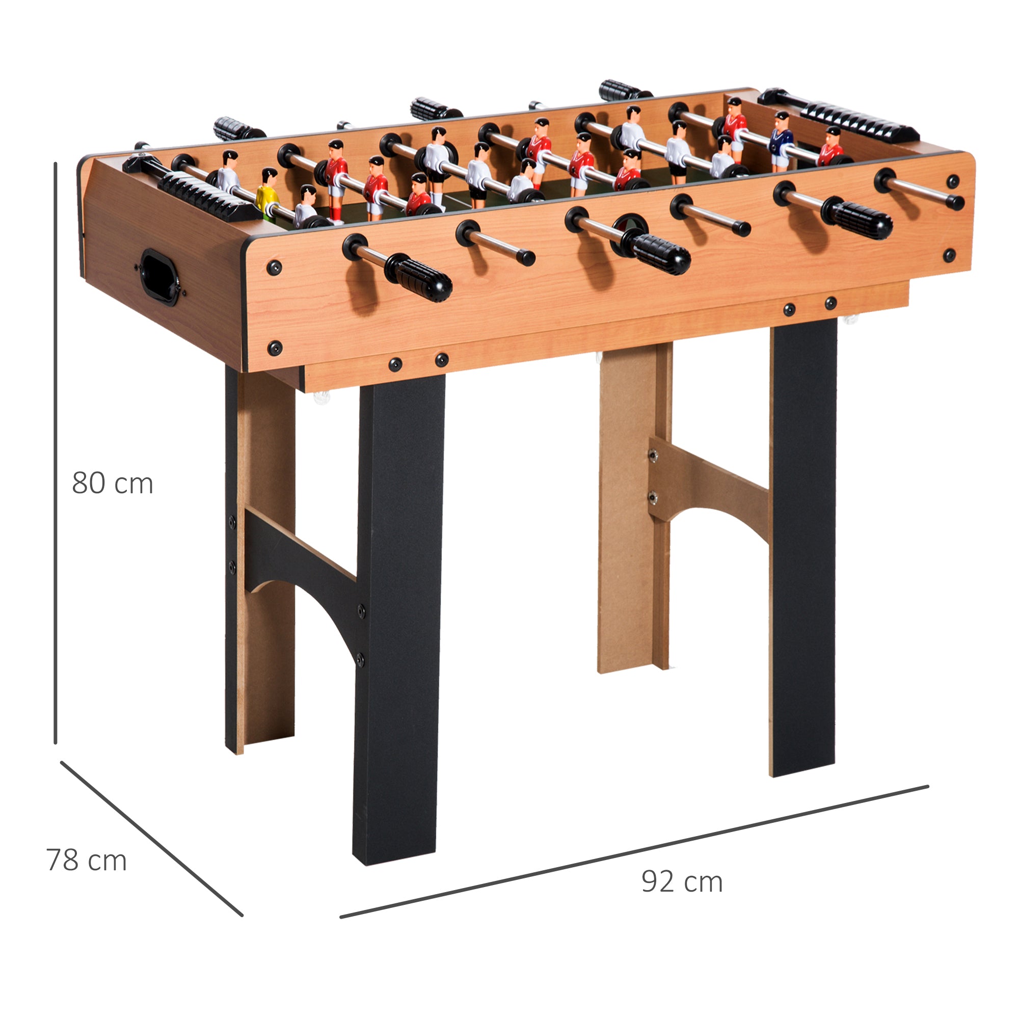 Mesa Multi-Jogos 4 em 1 Madeira e Preto 87x43x73 cm