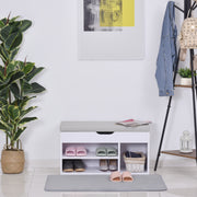 Sapateira com Assento Acolchoado – 80x30x43cm – Branco – MDF