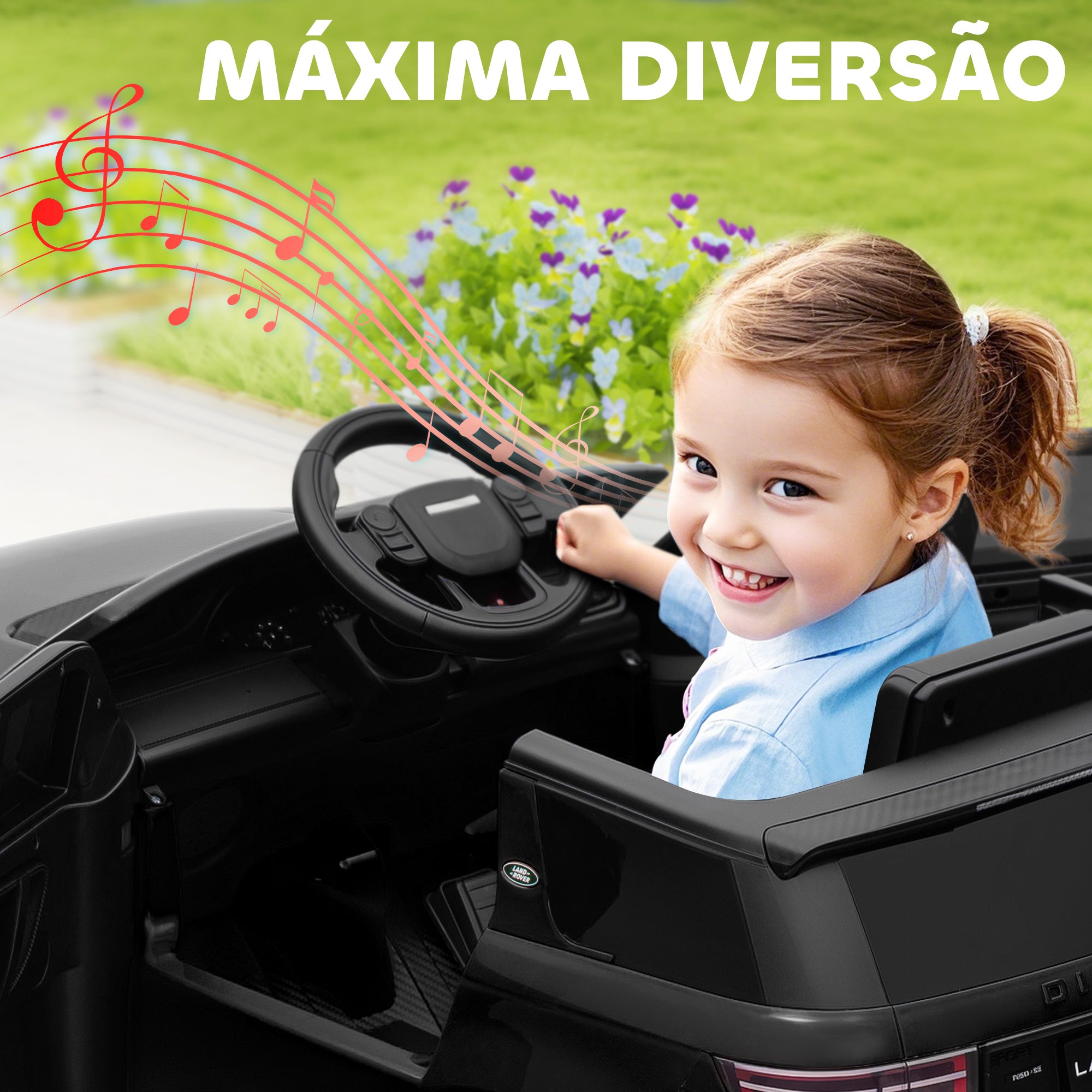 Carro Elétrico Infantil 106x65,5x51 cm Preto