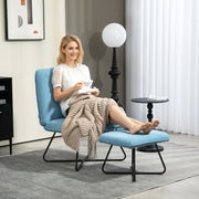 Poltrona de Sala de Estar – 68x81x89 cm – Azul Claro – Tecido