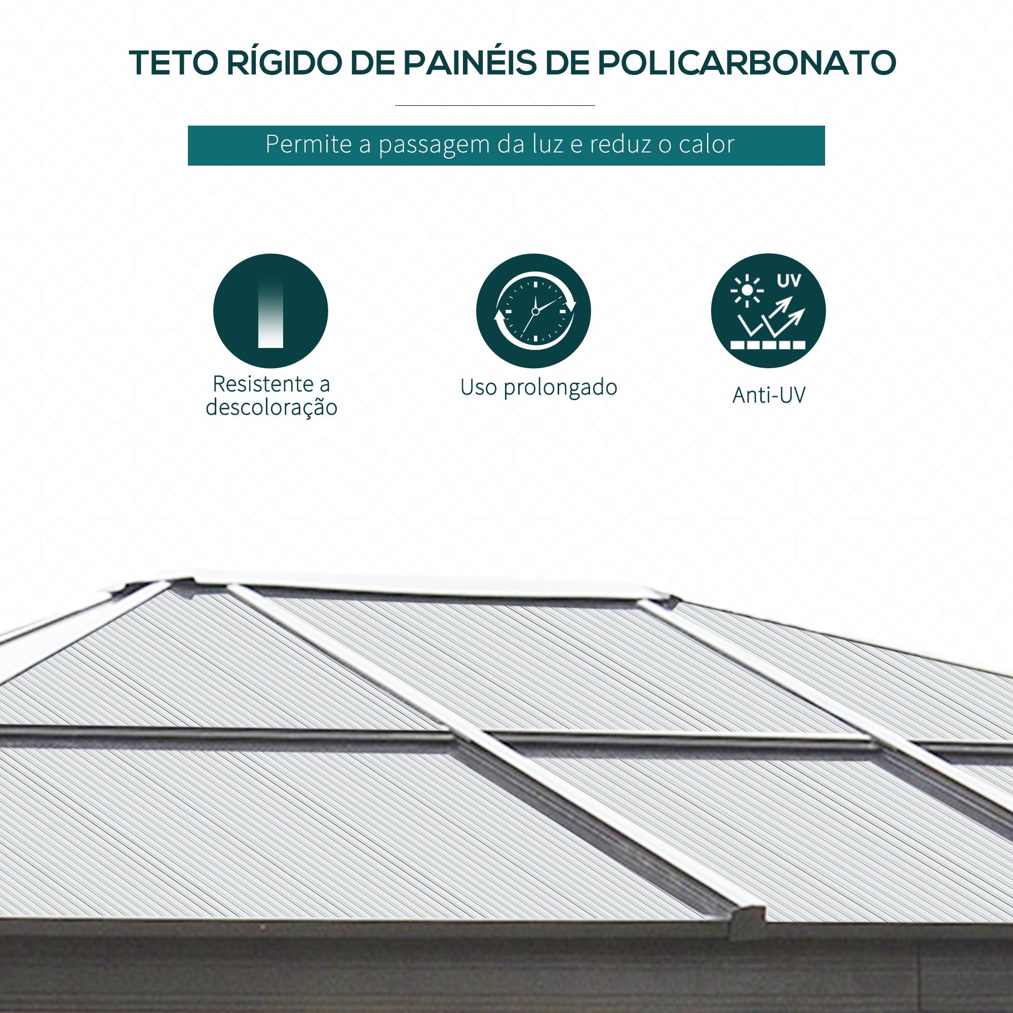 Pérgola para Jardim 3x3,6m Bege e Marrom