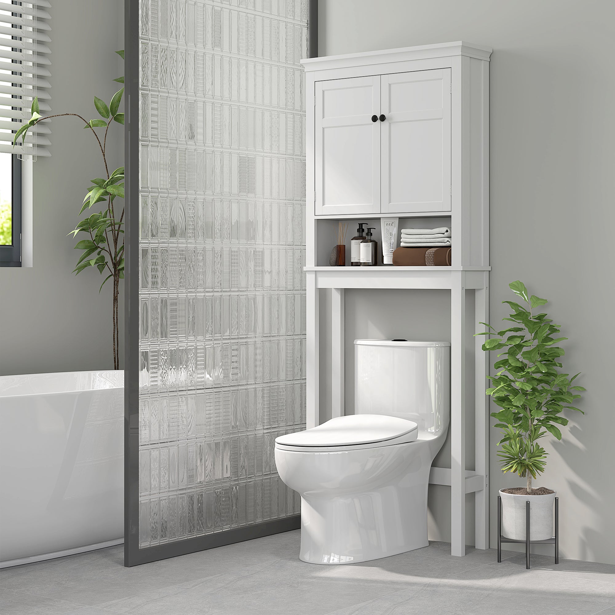 Armário para Máquina de Lavar Roupa – 70x20x175 cm – Branco – MDF