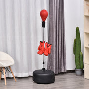 Punching Ball Ajustável em Altura – Ø48x136-154cm – Vermelho – PU